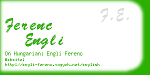 ferenc engli business card
